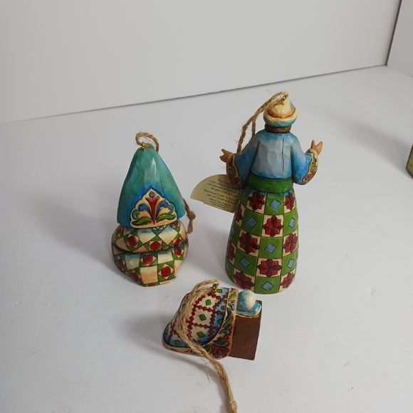 Jim Shore Heartwood Creek 3 pc. Holy Family Ornament Set 2007 Nativity Christmas - Picture 2 of 5
